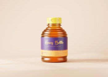 Plastic Honey Bottle Free Mockups