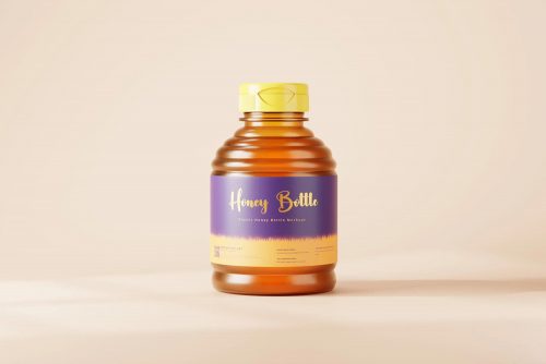 Plastic Honey Bottle Free Mockups