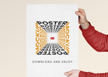 Poster in Hands Free Mockup