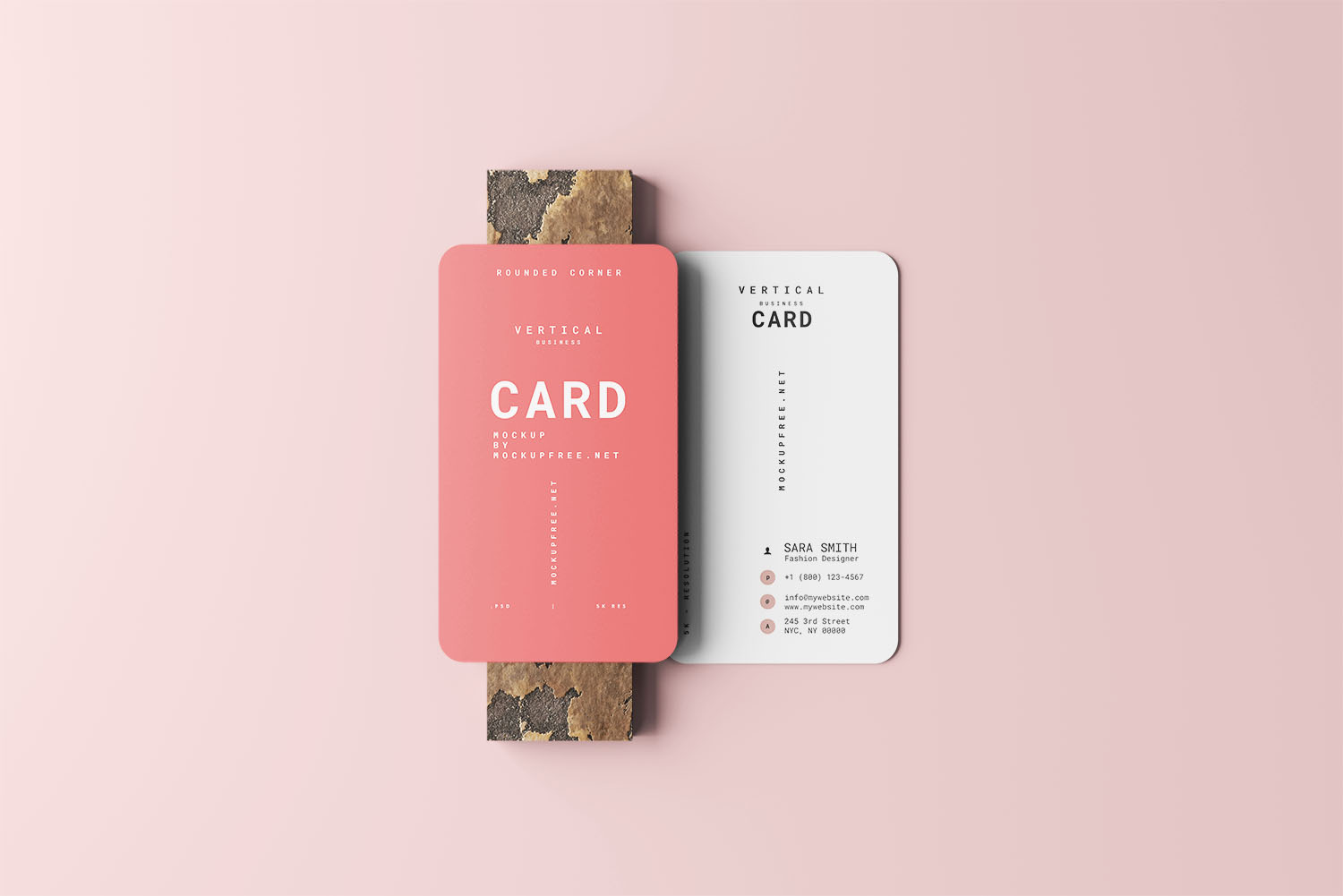 Rounded Corner Visiting Card Free Mockups