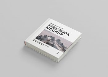 Square Hardcover Book Free Mockup