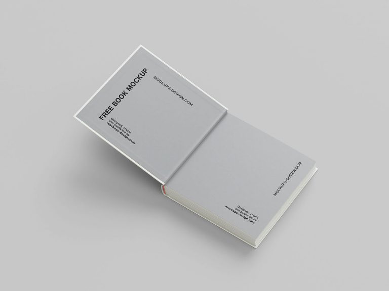 Square Hardcover Book Free Mockup | Free Mockup World