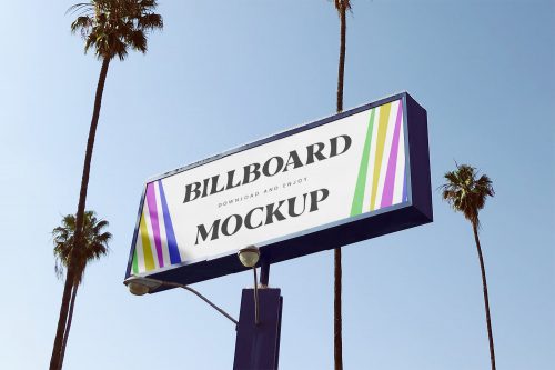 Wide Billboard Free Mockup