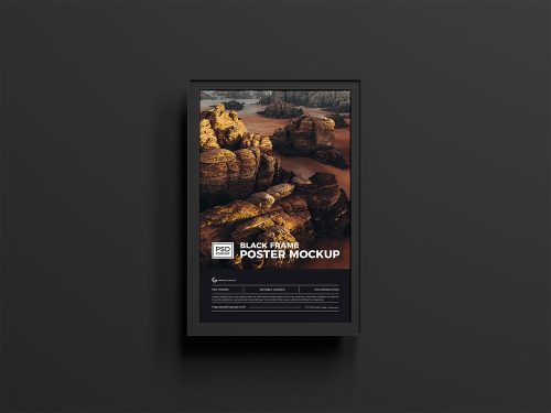 Black Frame Poster Free Mockup