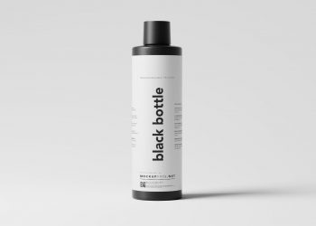 Black Matte Plastic Bottle Free Mockups