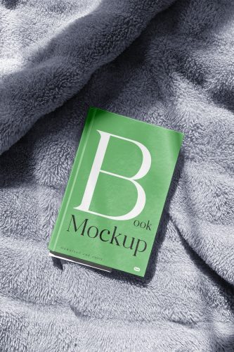 Book Cover on Blanket Free Mockup