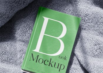 Book Cover on Blanket Free Mockup