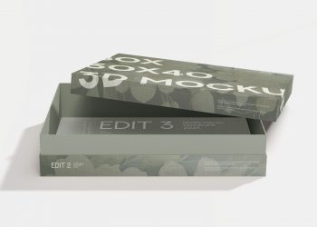 Box with Lid 30x40 Free Mockup