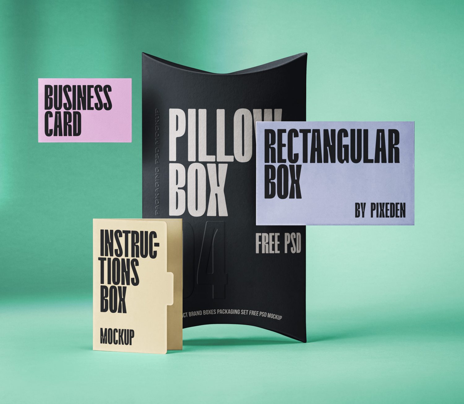 Boxes Packaging Free Mockup Set