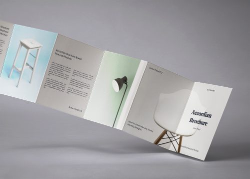 Branding Accordion Brochure Free Mockup