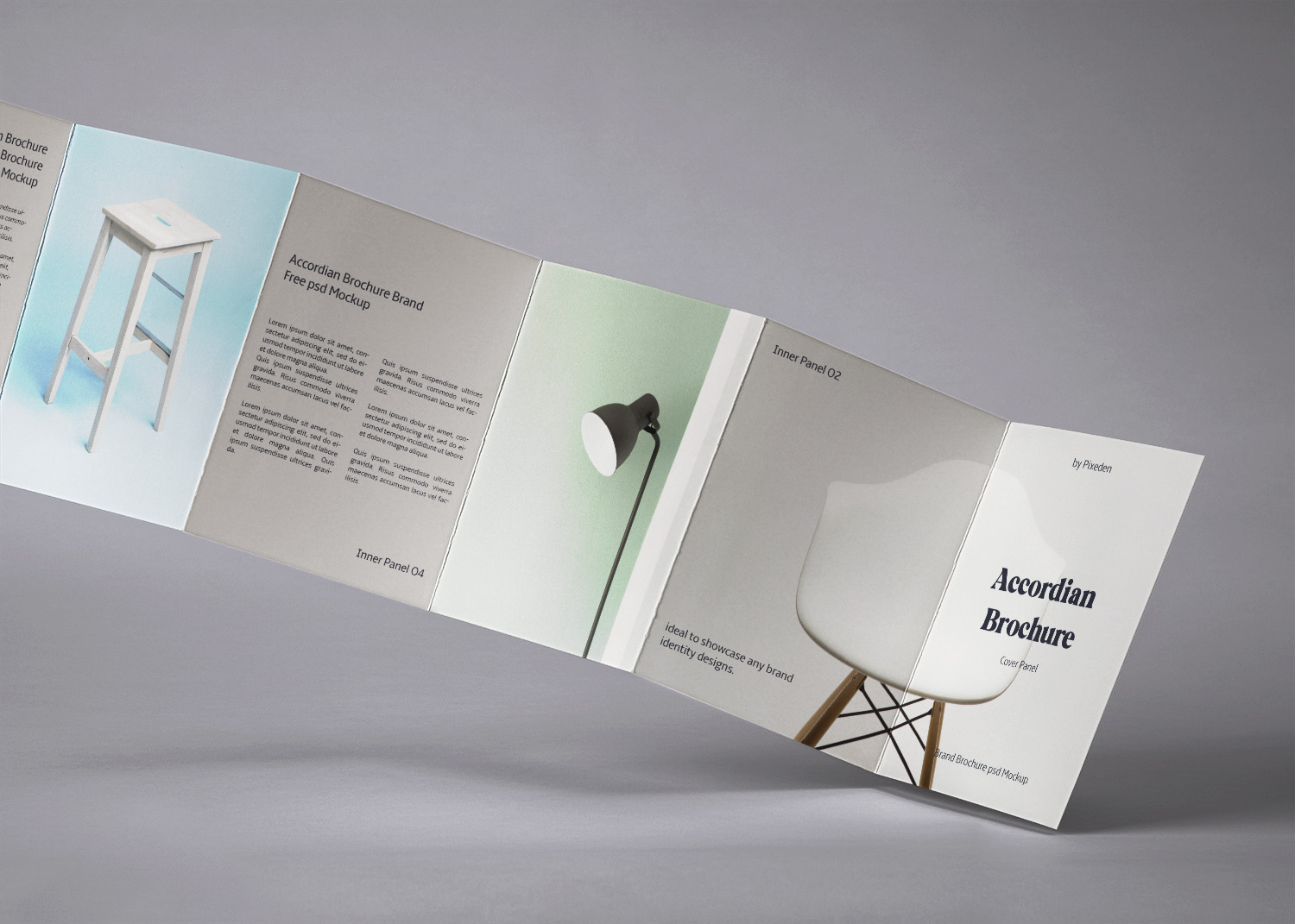 Branding Accordion Brochure Free Mockup