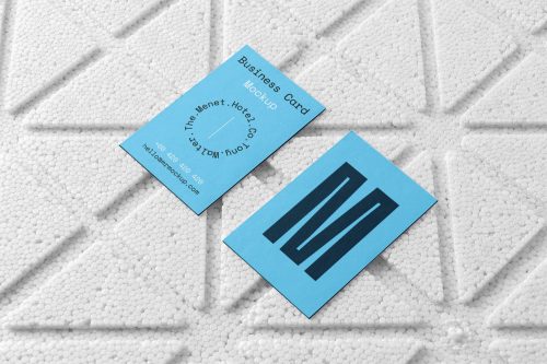 Business Cards on Styrofoam Free Mockup