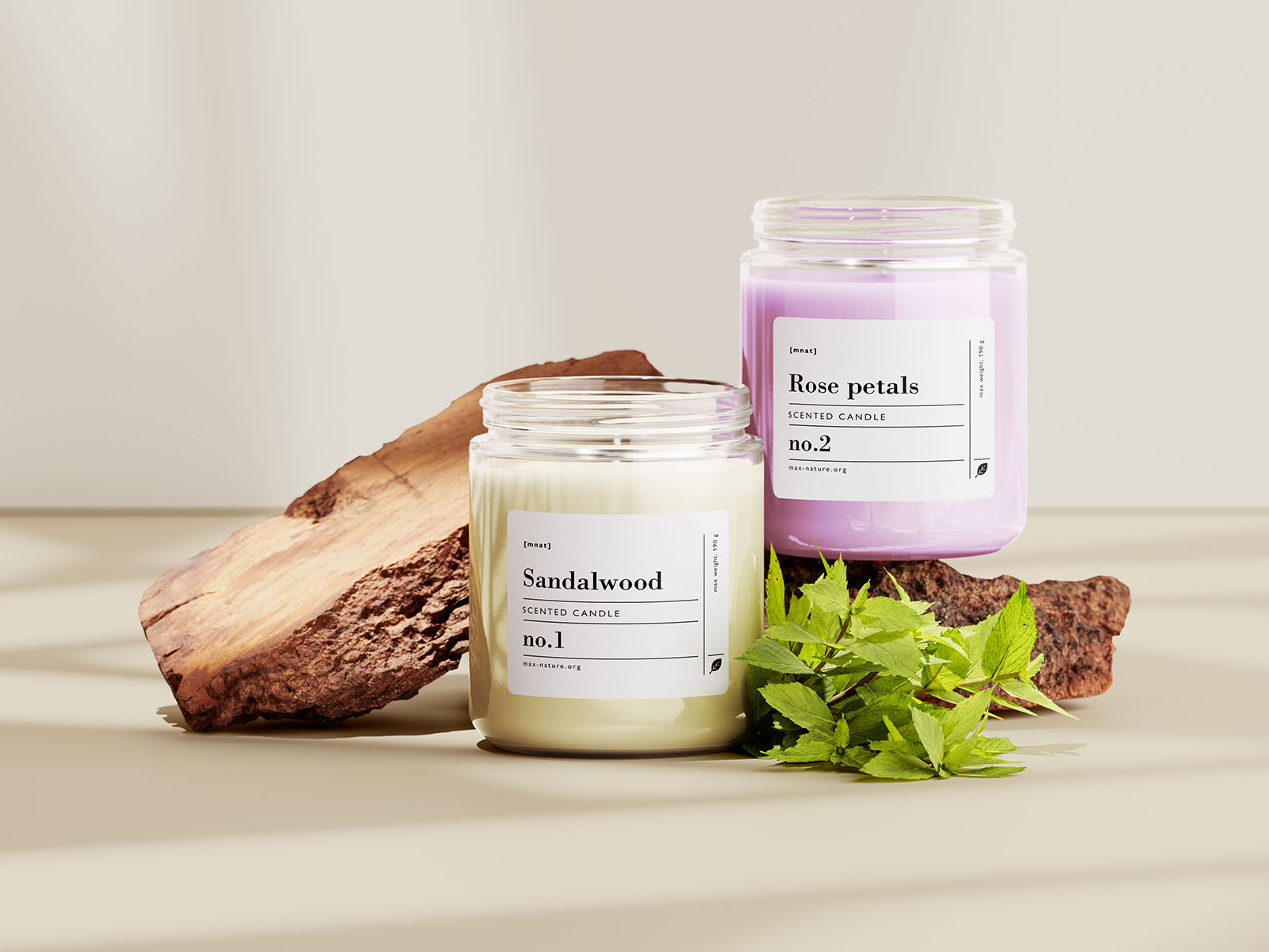 Candle Glass Jars Free Mockup