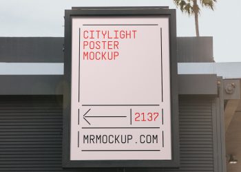 Citylight Poster Free Mockup