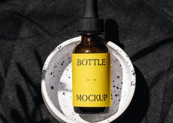 Cosmetic Bottle with Label Free Mockup