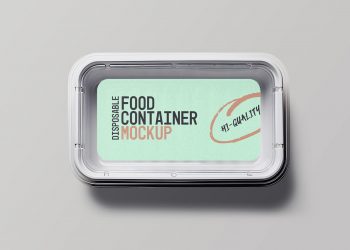 Disposable Food Container Free Mockup