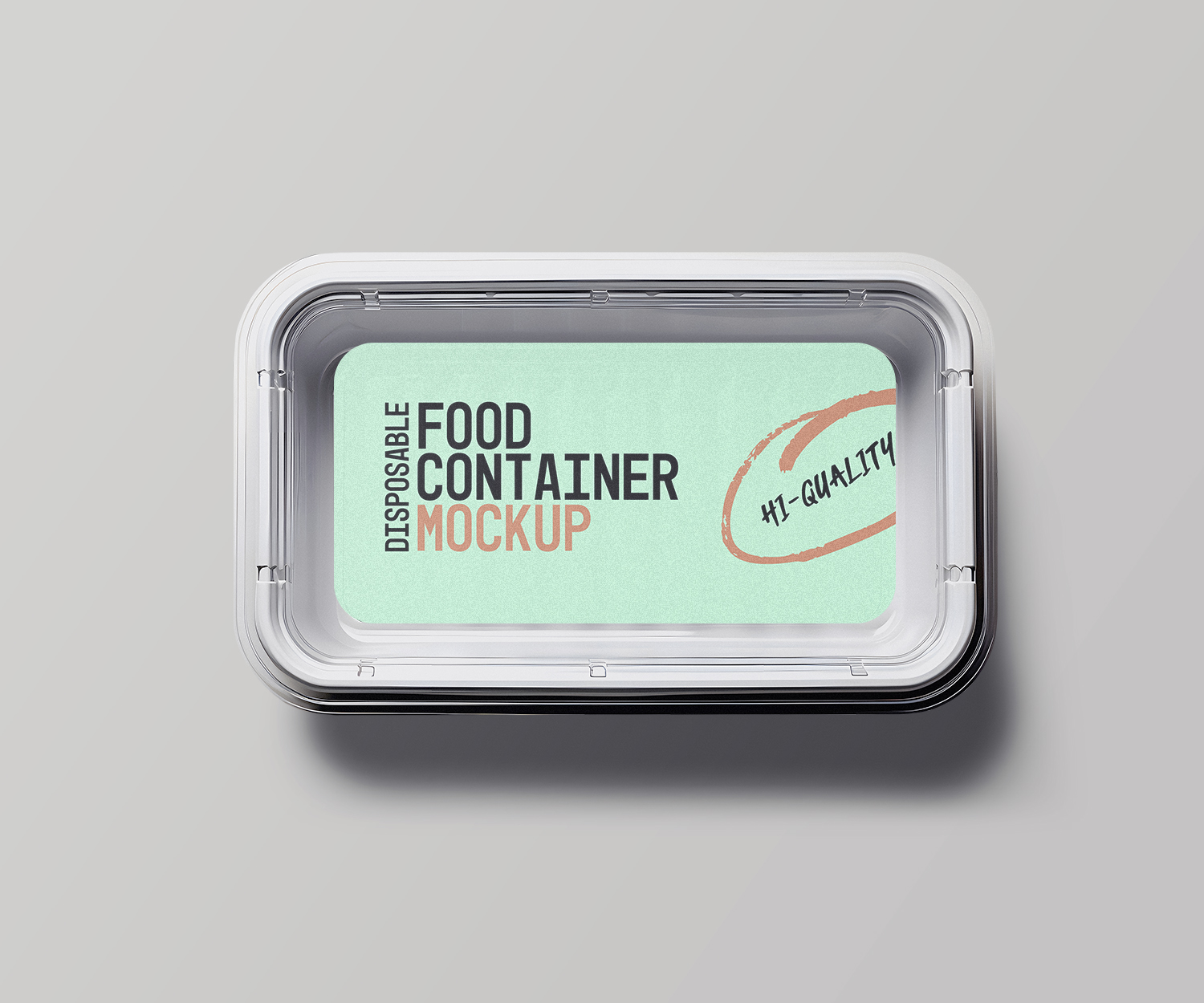 Disposable Food Container Free Mockup