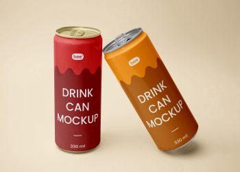 Double Aluminum Can Free Mockups