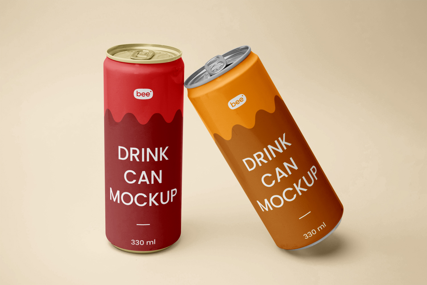Double Aluminum Can Free Mockups