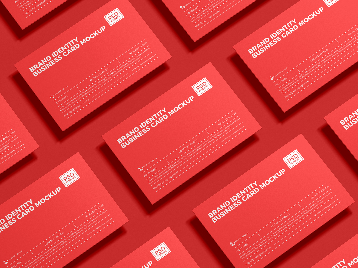 Grid Business Card Free Mockup