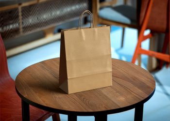 Kraft Paper Bag Free Mockup