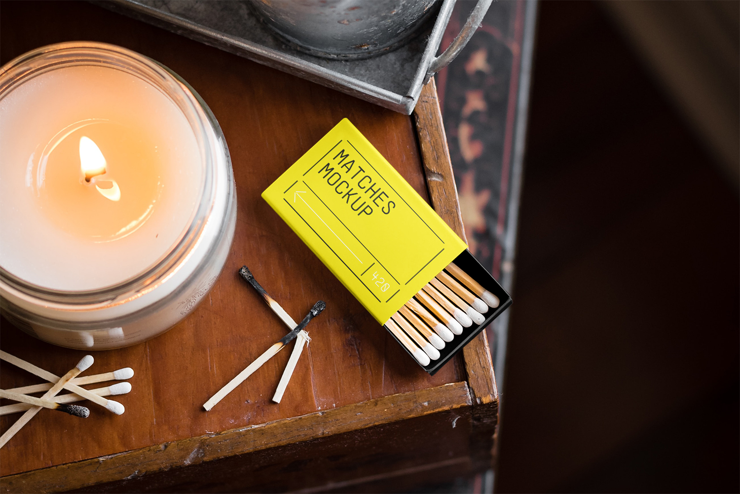 Matches Box Free Mockup