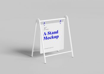 Metal A-stand Free Mockup