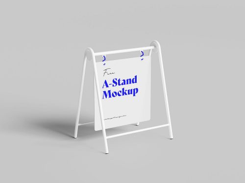 Metal A-stand Free Mockup