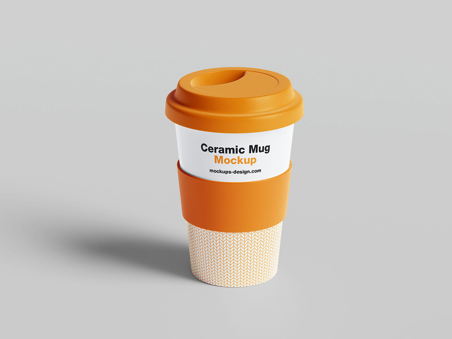 Mug with Rubber Band Free Mockup