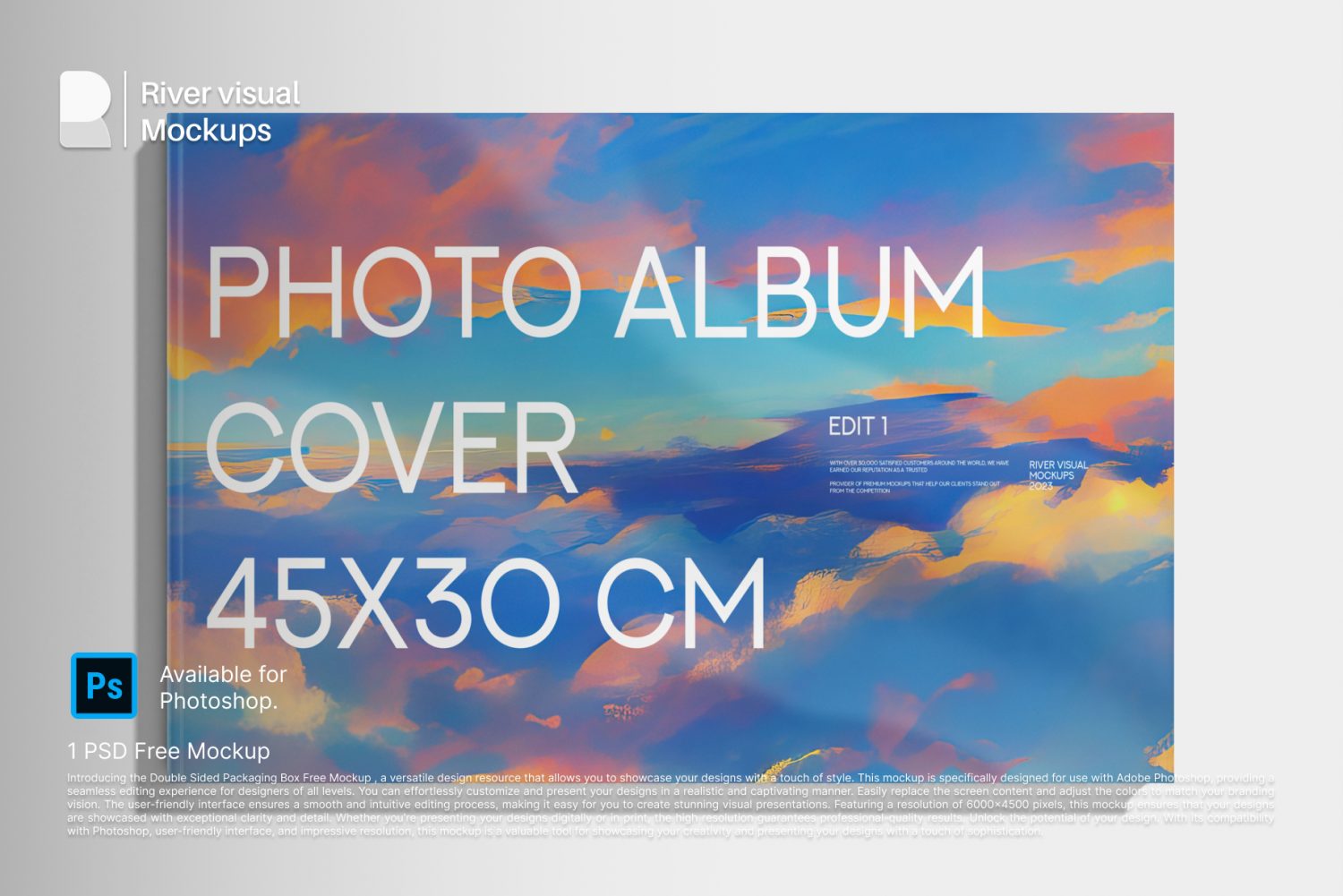 Photo Album Cover Free Mockup