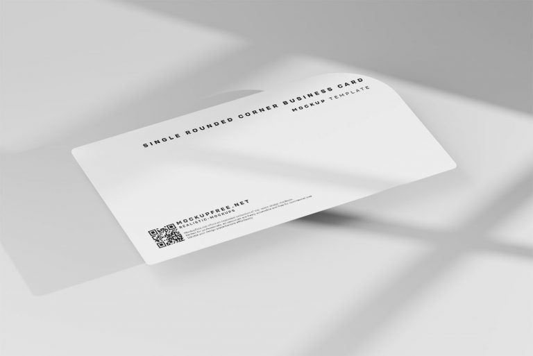 Single Rounded Corner Business Card Free Mockups | Free Mockup World