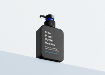 Square Pump Bottle Free Mockup