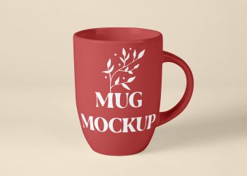 Standing Ceramic Mug Free Mockup