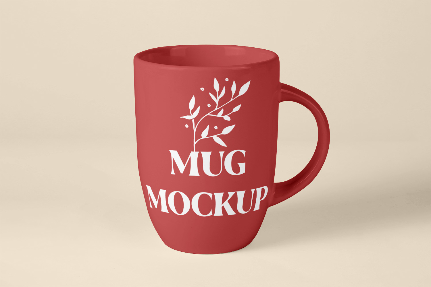 Standing Ceramic Mug Free Mockup