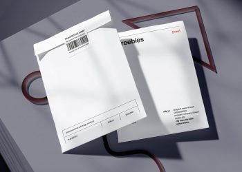 Two Paper Postal Packages Free Mockup