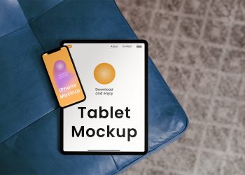 iPhone on iPad Free Mockup