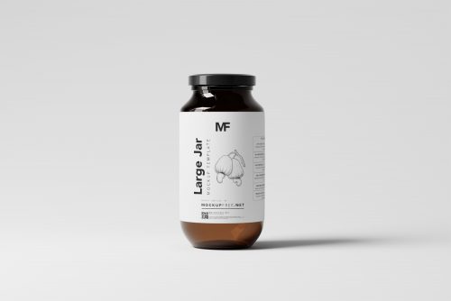 1L or 1.5L Large Jar Free Mockups