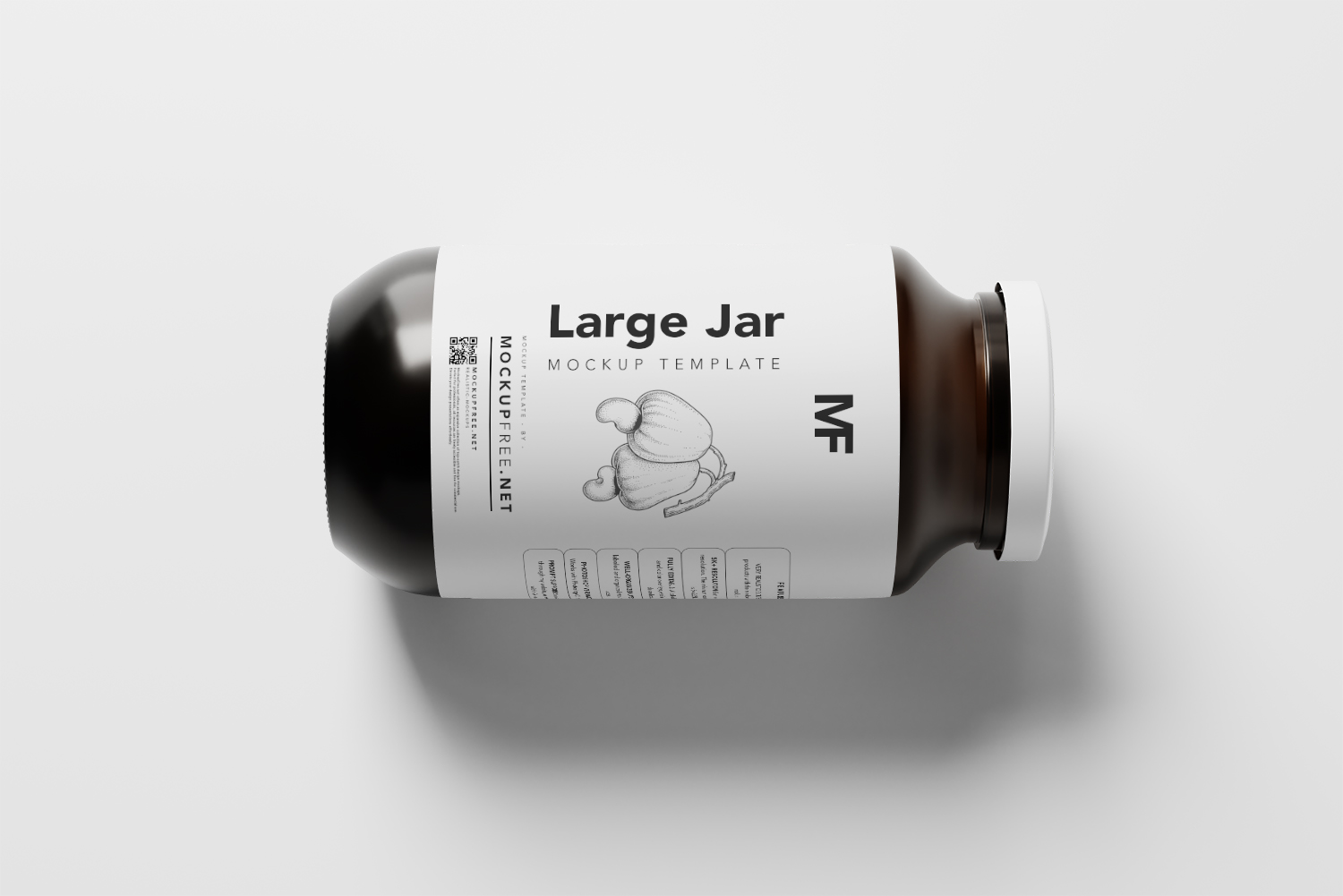 1L or 1.5L Large Jar Free Mockups
