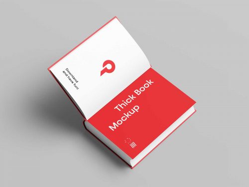Open Book Mockup Free PSD
