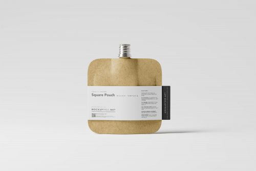 Square Craft Paper Pouch Free Mockups