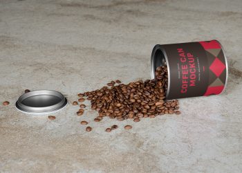 Coffee Packaging Can Free Mockup