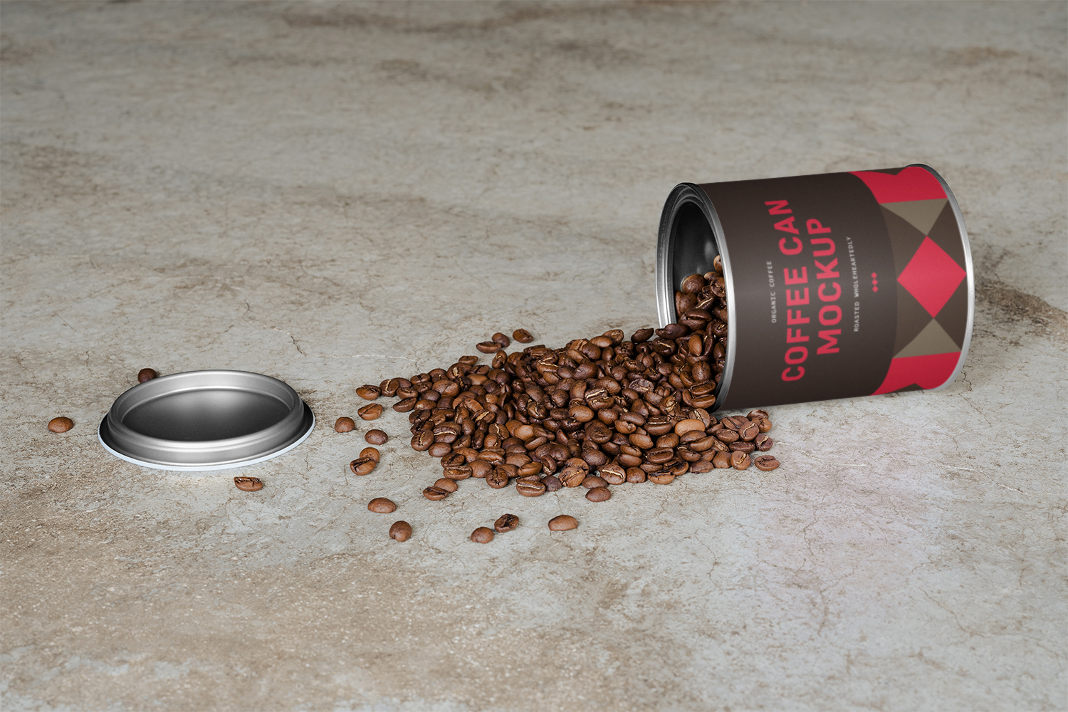 Coffee Packaging Can Free Mockup