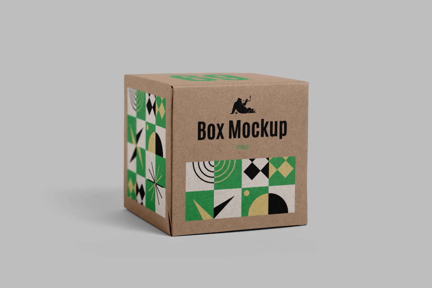 Free Paper Square Box Mockup