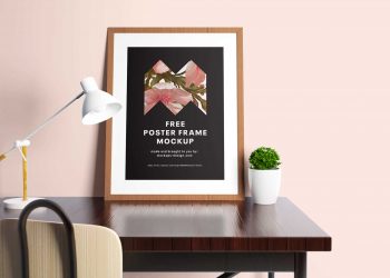 Free Poster Frame Mockup PSD Template