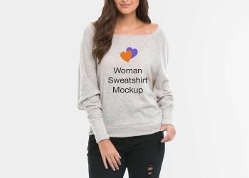 Free Woman Sweatshirt Mockup