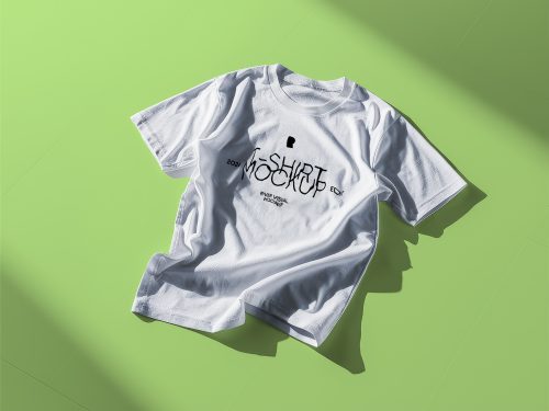 T- Shirt on the Floor Free Mockup