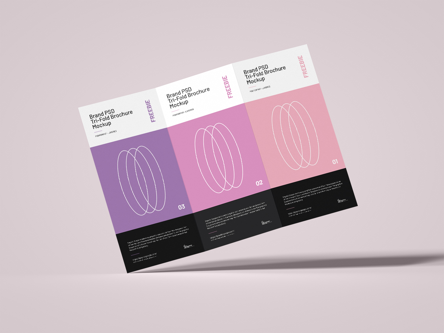 Tri-Fold Brochure Free Mockup