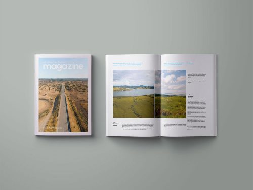 US A4 Magazine Mockup PSD Template