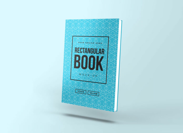 Floating Rectangular Book Mockup | Free Mockup World