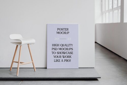 Poster Mockup in Studio